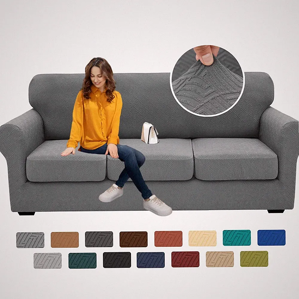 2026 New 4 Pieces Couch Covers for 3 Cushion Couch Super Stretch Thick Soft S...