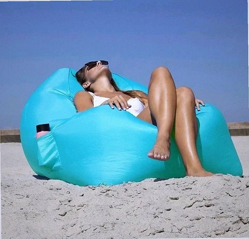 Beach Chair QuickFill CleverMade Air Chair Chill Outdoor Hangout Recliner