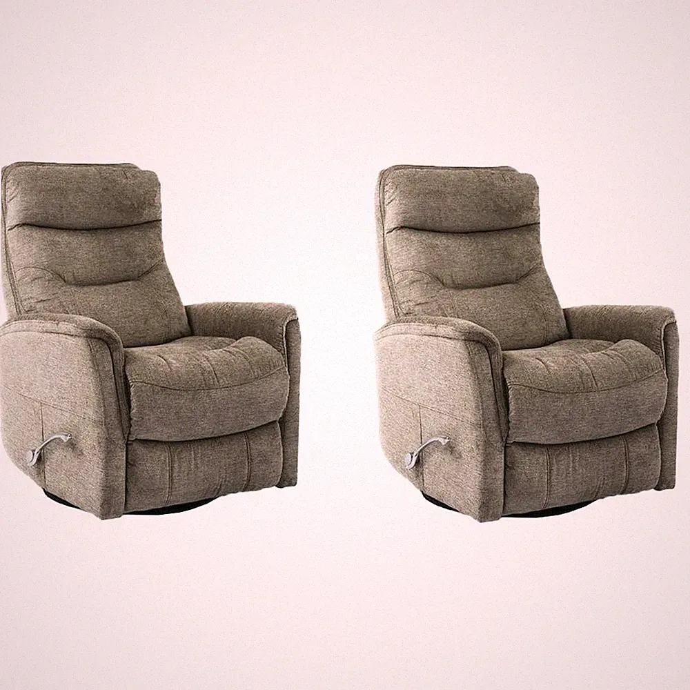 Gemini - Heather Swivel Glider Recliner Two Pack
