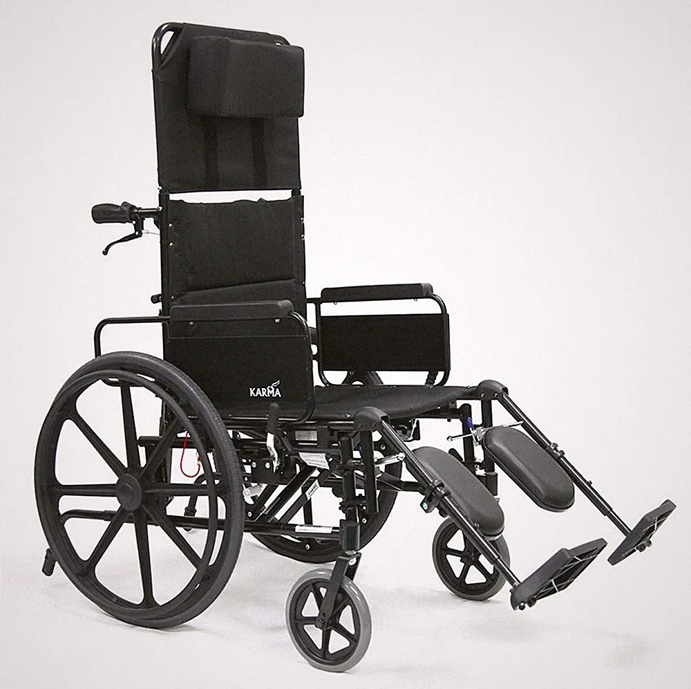 Karman KM5000 Aluminum Lightweight Reclining Manual Wheelchair KM5000F18B-MS,...