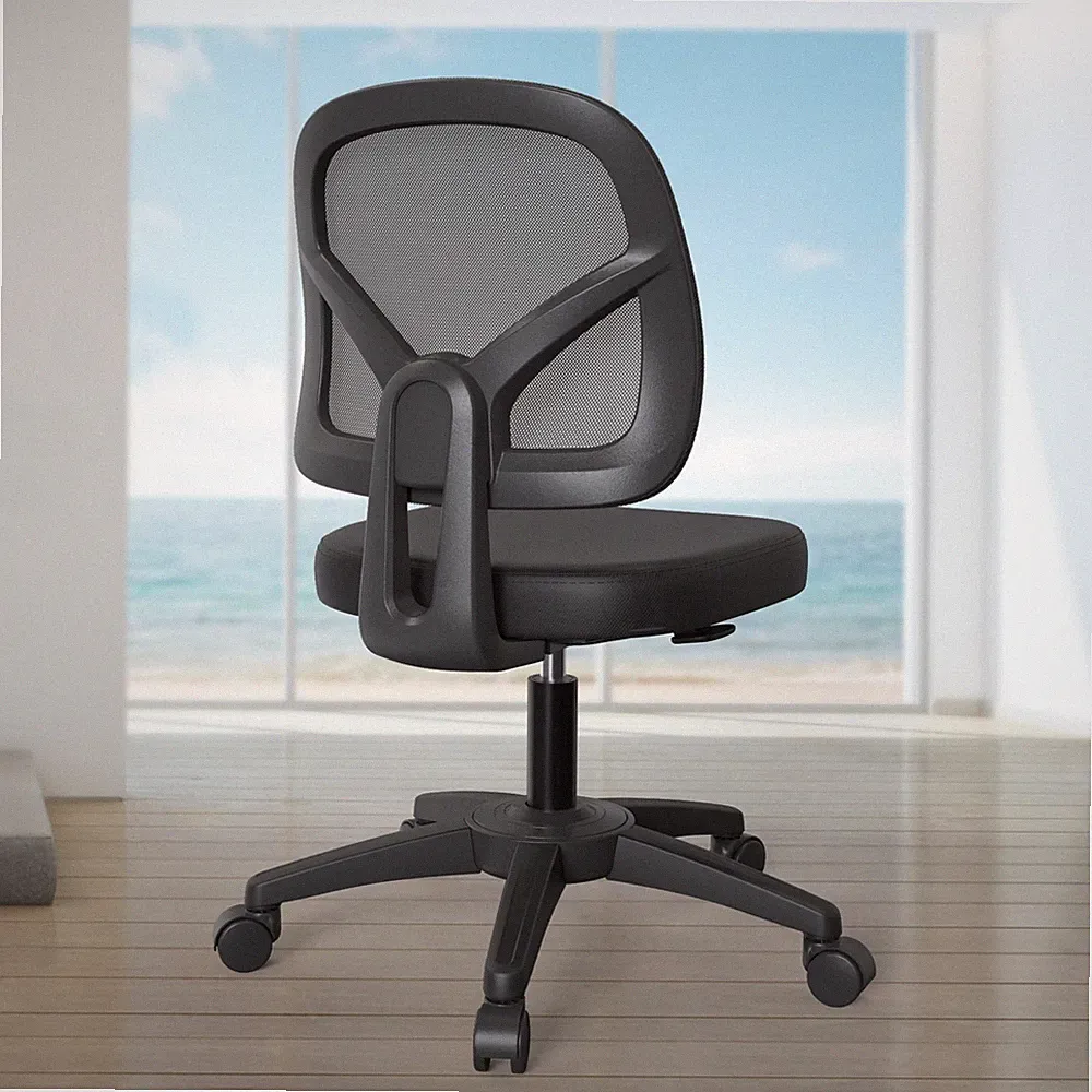 Modern Swivel Small Home Office Desk Chair Without Armrest with Rolling Wheel...