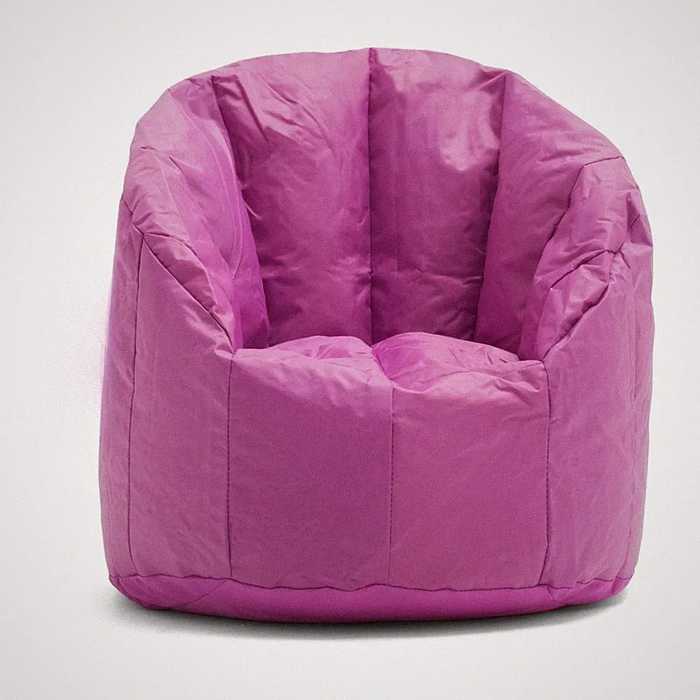 Pink Passion Milano Kids Bean Bag Chair, Easy-Clean & Refillable for Bedroom