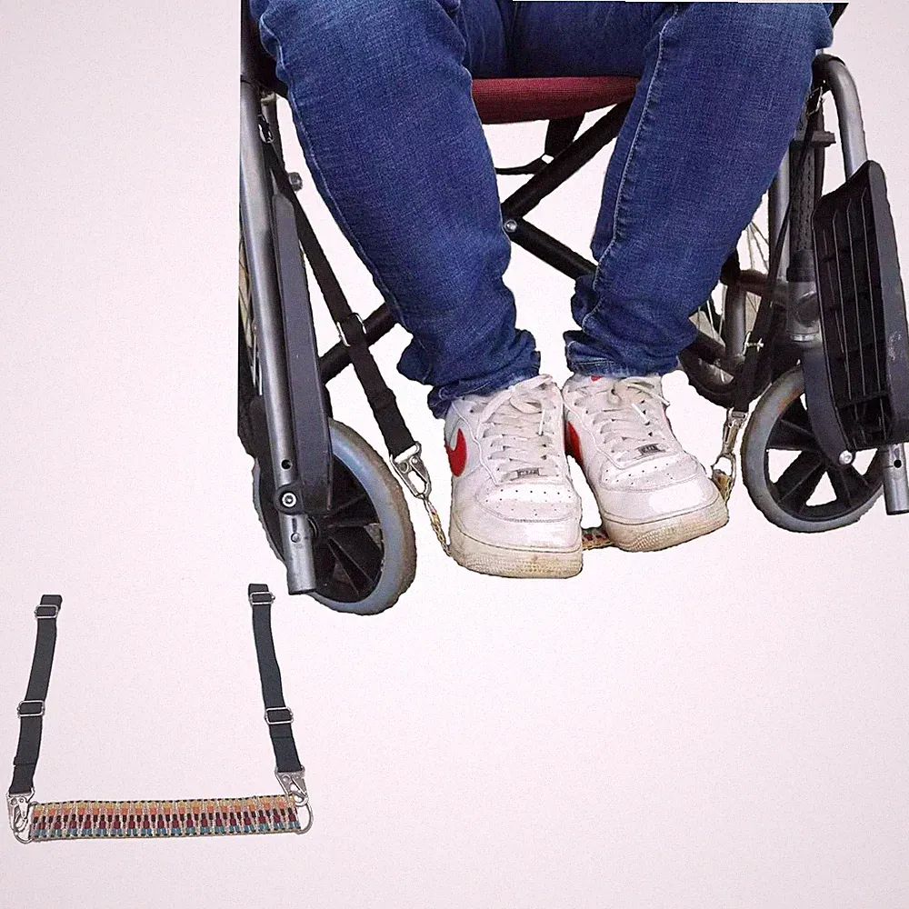 Wheelchair Foot Sling for Footrest Replacement 60 inches (length only), black
