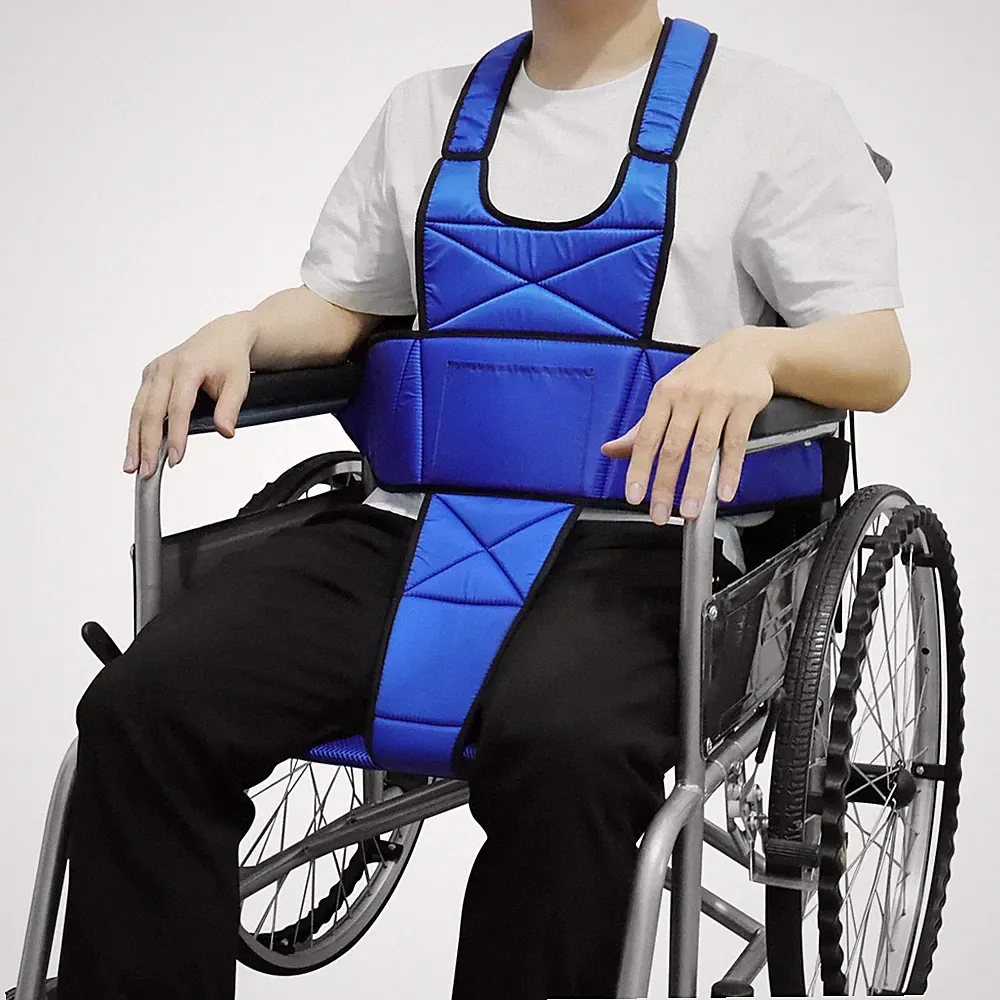 Wheelchair Seatbelt, Wheelchair Safety Belt Torso Support Vest, Adjustable Sh...